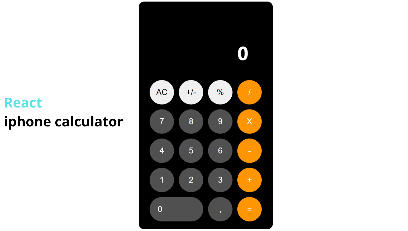 Calculadora iPhone React